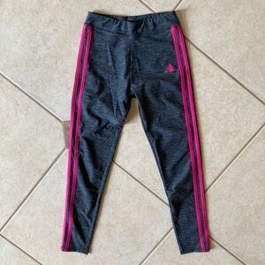 Adidas Kids Leggings in gray and hot pink